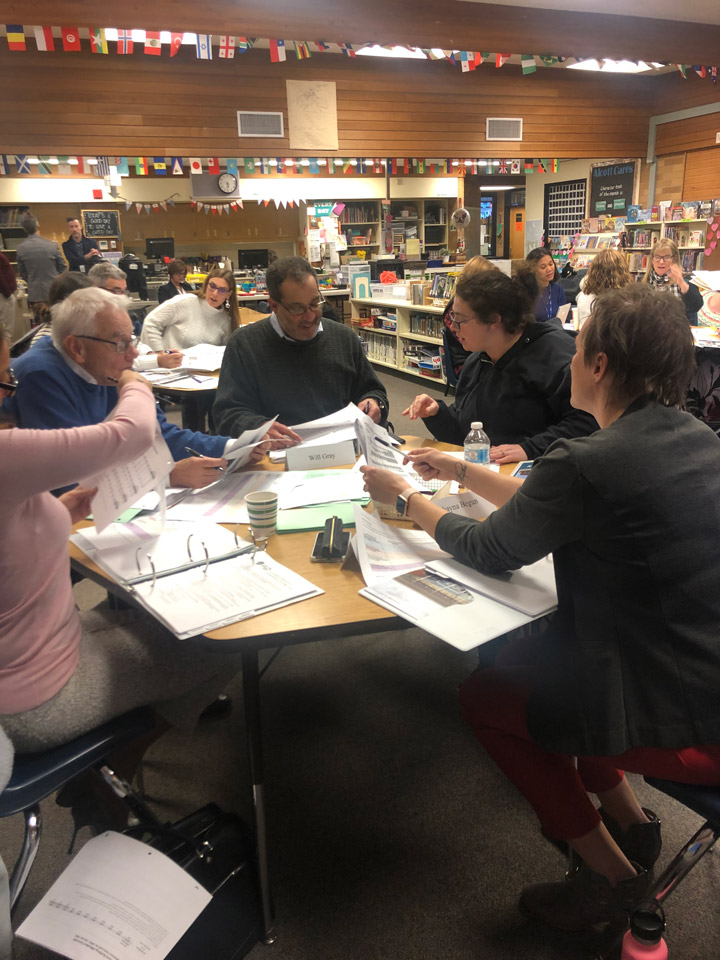 a group working together at a table